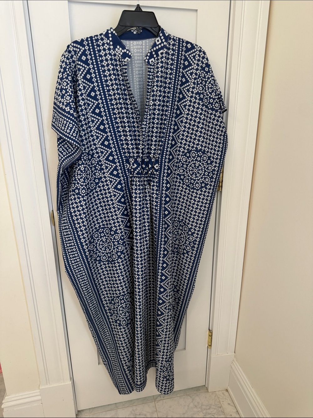 Caftan - Blue & White Patterned